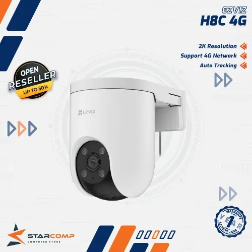 EZVIZ H8C 4G 2K SMART HOME PAN & TILT IP CAMERA CCTV OUTDOOR