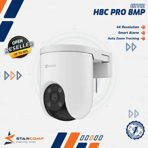 EZVIZ H8C PRO 4K 8MP SMART HOME SECURITY PAN & TILT IP WIFI CAMERA CCTV OUTDOOR