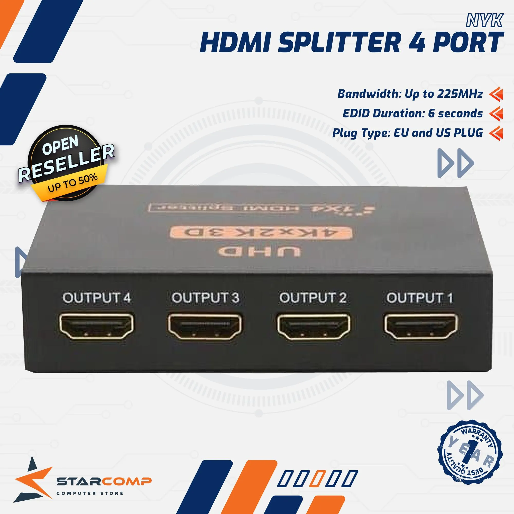 HDMI SPLITER NYK 4 PORT