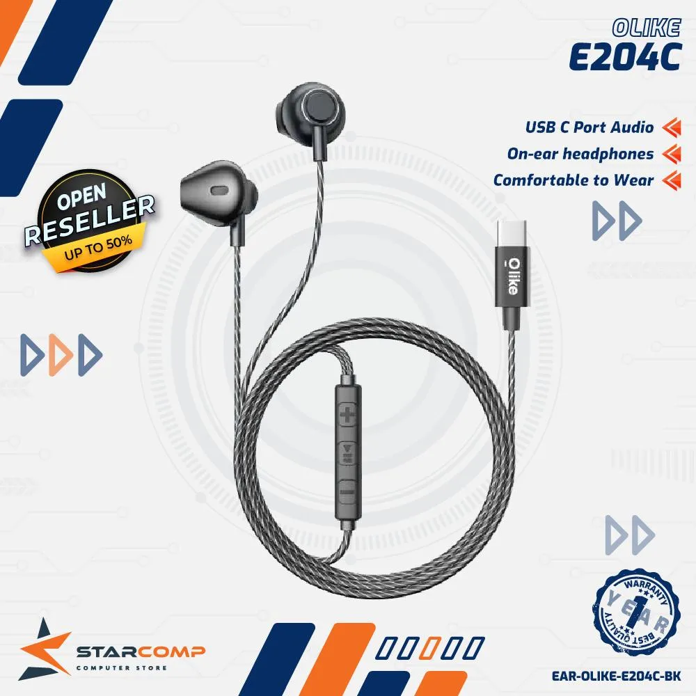 EARPHONE OLIKE WIRED TYPE-C E204C