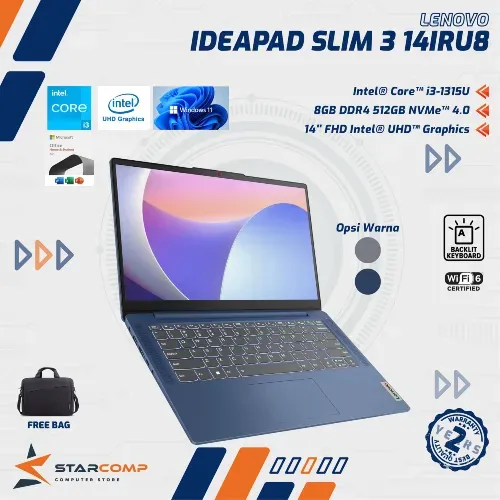 LENOVO IDEAPAD SLIM 3 14IRU8 I3-1315U 8GB 512GB 14" FHD W11 OHS