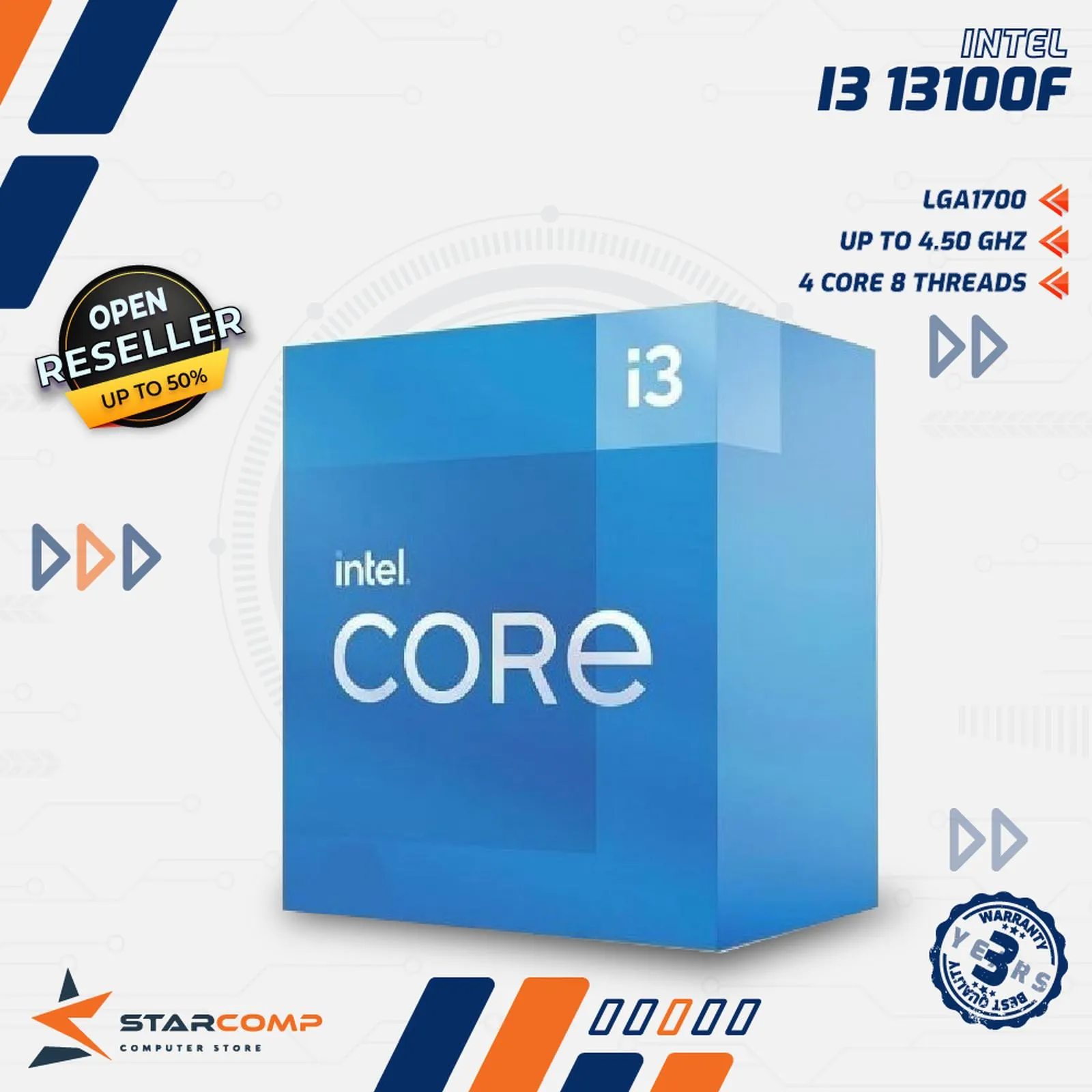 PROCESSOR INTEL CORE I3 13100F BOX