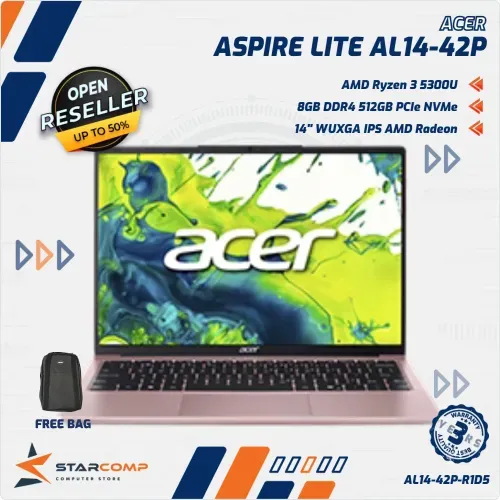 ACER ASPIRE LITE 14 AL14-42P RYZEN 3 5300U 8GB 512GB 14" W11+OHS