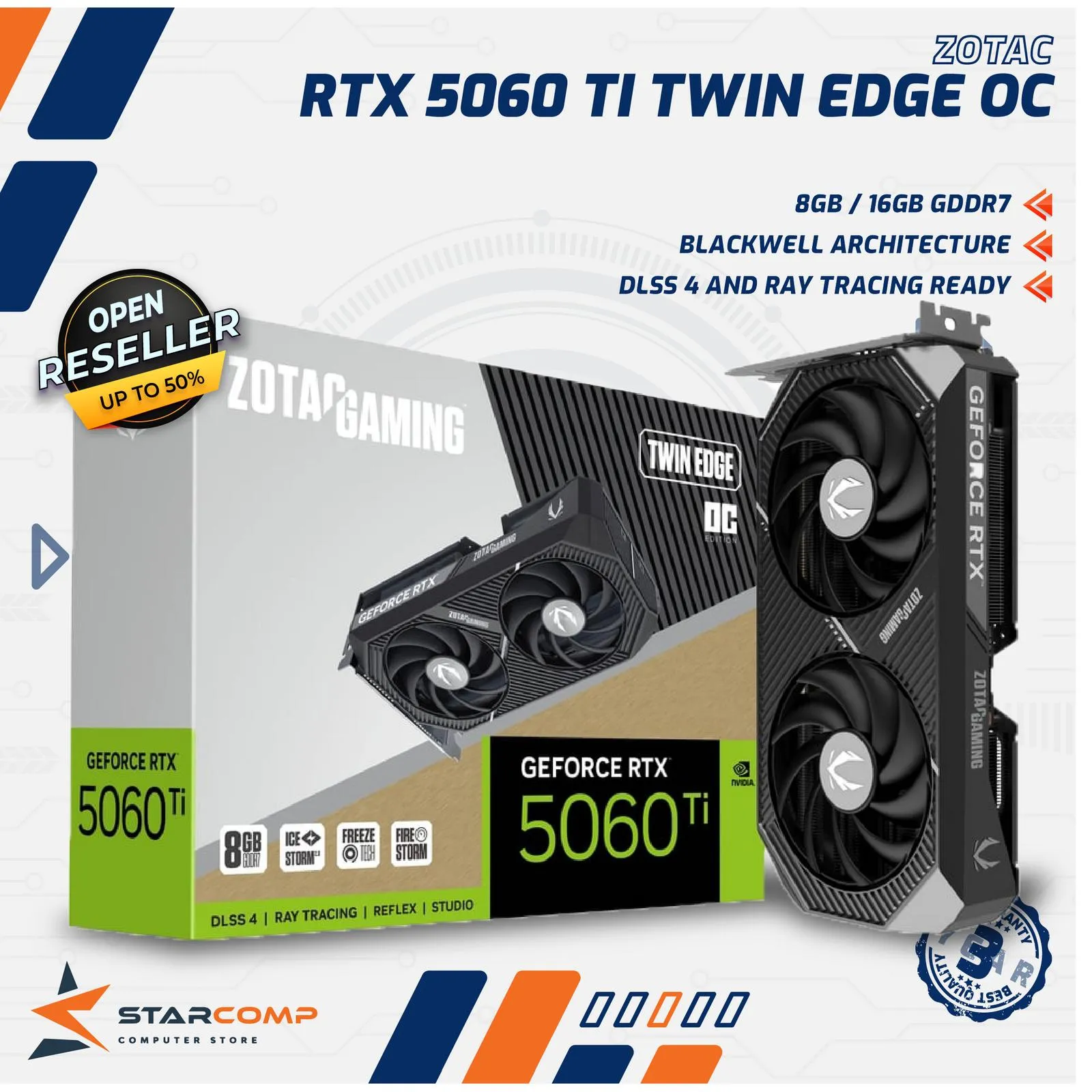 VGA ZOTAC RTX5060TI TWIN EDGE D7 OC