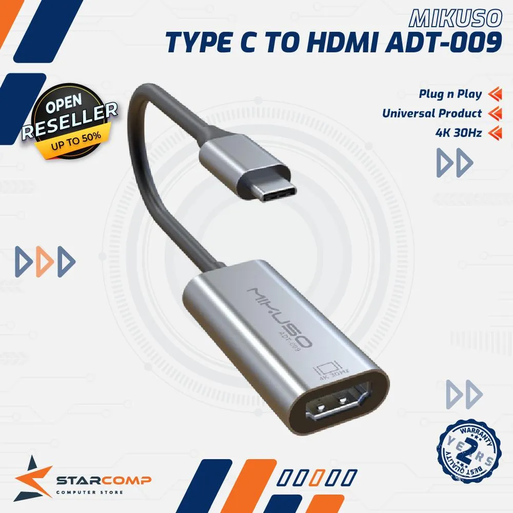 CONVERTER MIKUSO TYPE C TO HDMI 30HZ ADT-009