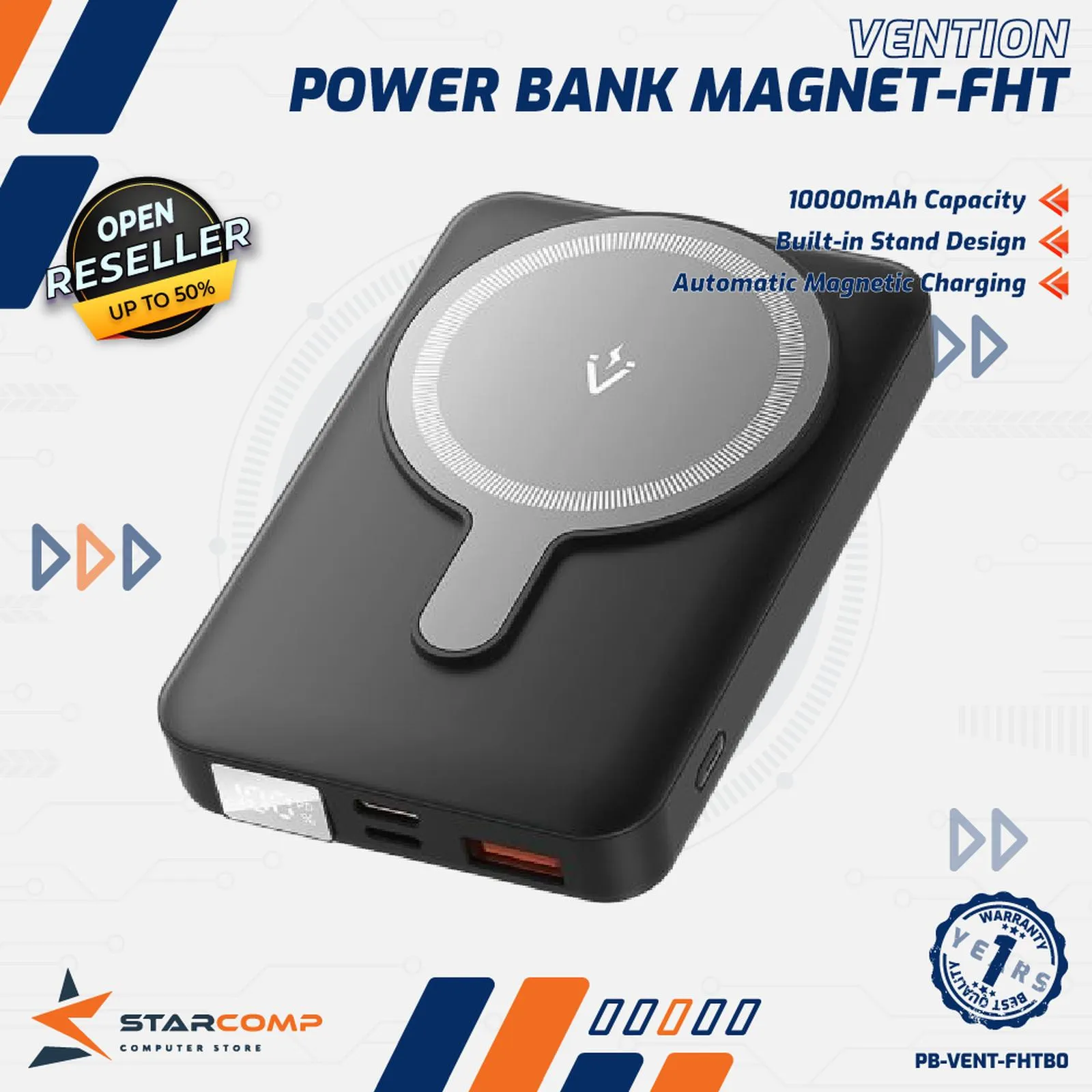 PB VENTION 10000MAH MAGNETIC WIRELESS 22.5W (FHTB0 / FHTW0)