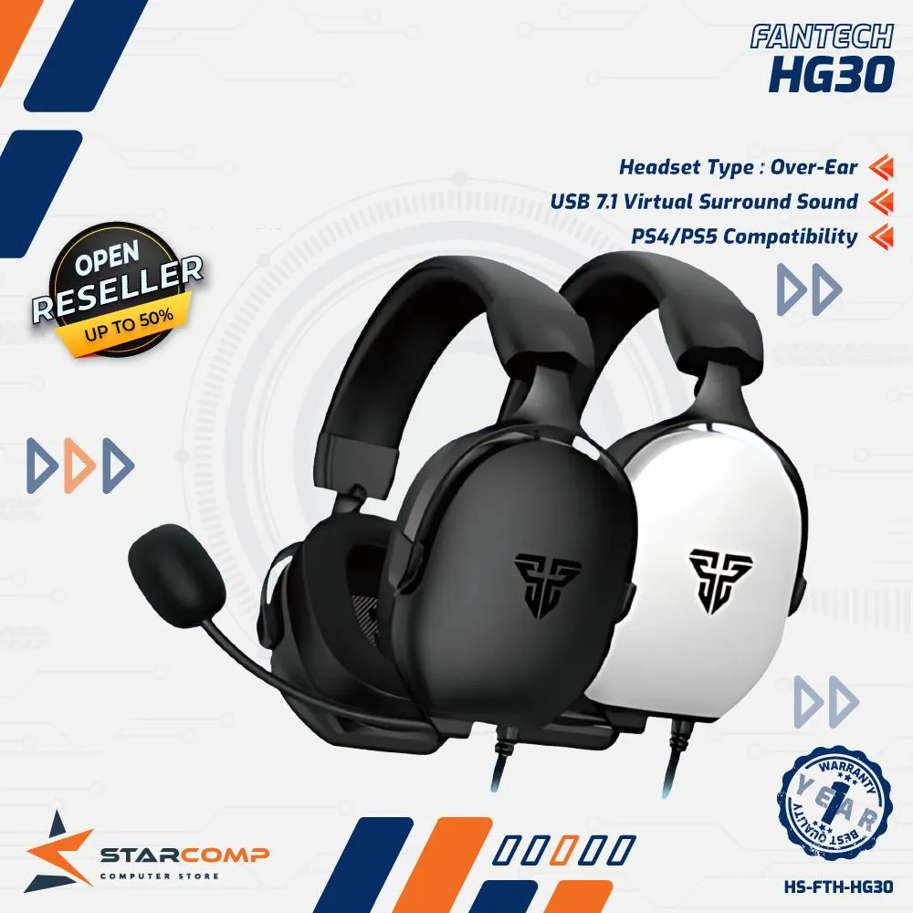HEADSET FANTECH HG30 CARBON 7.1