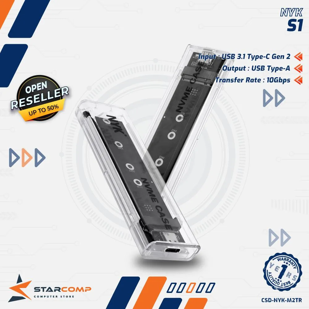 CASE SSD NYK TRANSPARANT M2 S1 NVME