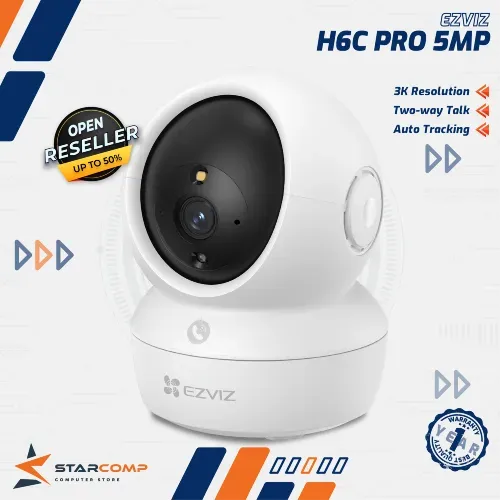 EZVIZ H6C PRO 5MP 3K RESOLUSITON SMART WIFI PAN TILT IP CAMERA CCTV INDOOR