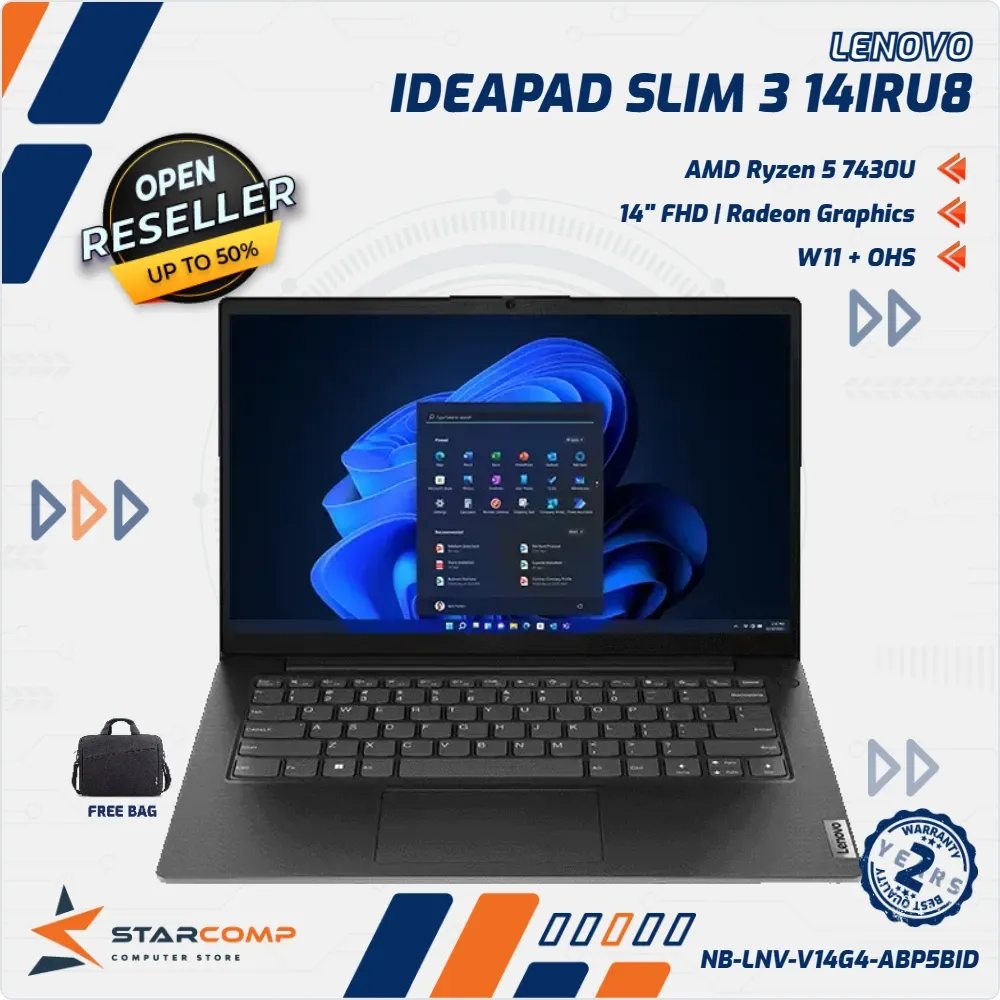 NOTEBOOK LENOVO V14-G4-ABP-5BID R5-7430U/8/512 IRON