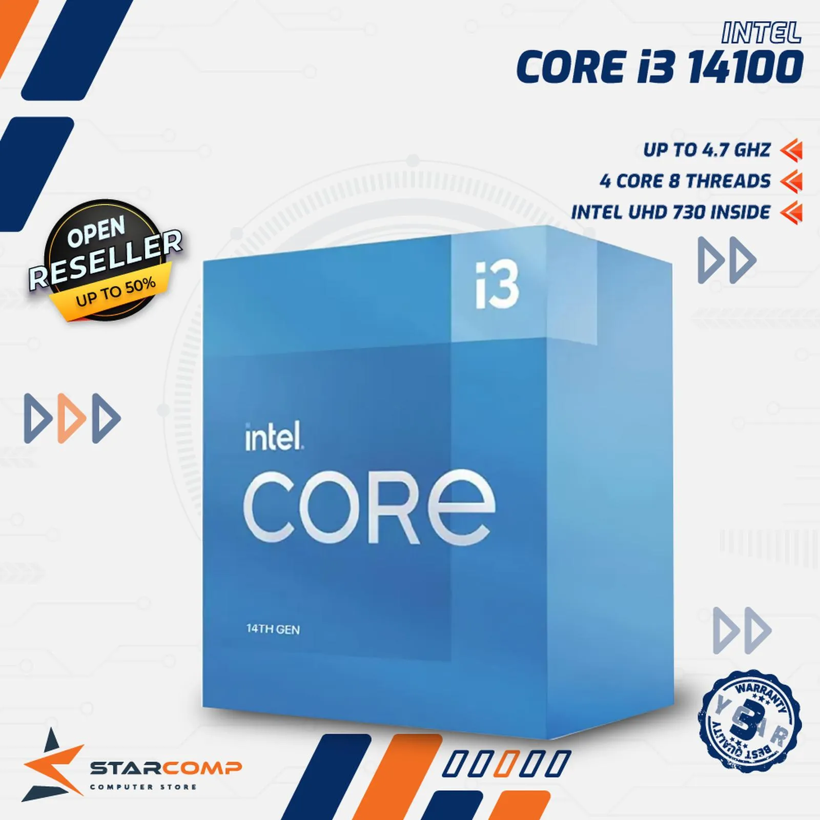 PROCESSOR INTEL CORE I3-14100