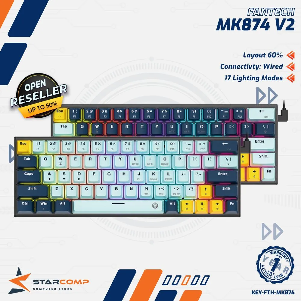 KEY FANTECH MK874V2 ATOM63 NAVY
