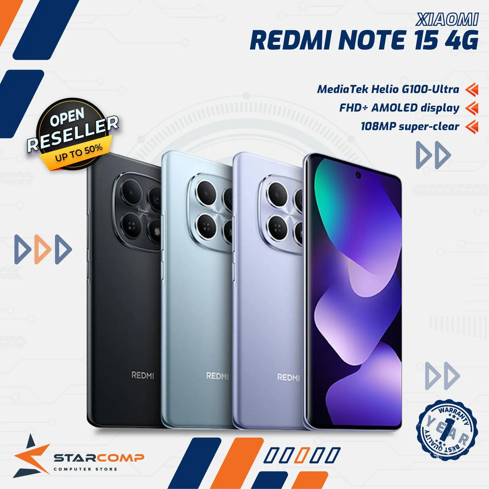HANDPHONE XIAOMI REDMI NOTE 15 8/128