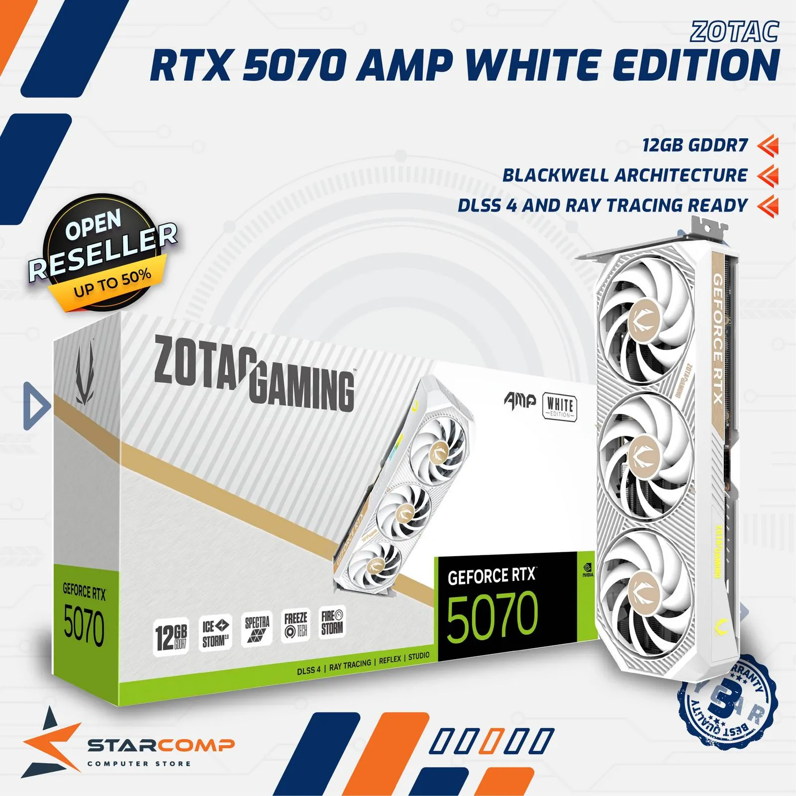 VGA ZOTAC RTX5070 AMP ED 12GB D7 192BIT