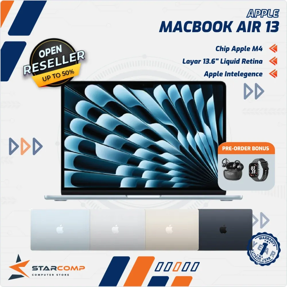 NOTEBOOK APPLE MACBOOK AIR 13 M4 8C GPU 16/256 (MW123ID/A)