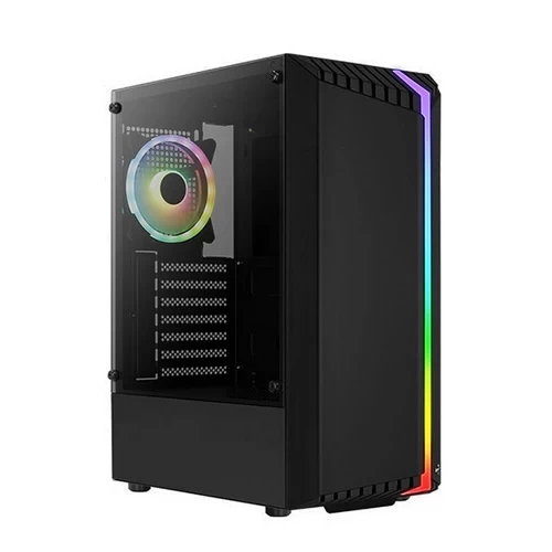AEROCOOL BIONIC RGB MID TOWER CASE TEMPERED GLASS FRONT STRIP RGB