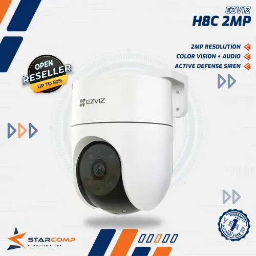 EZVIZ H8C 2MP SMART HOME IP CAMERA CCTV OUTDOOR PAN & TILT