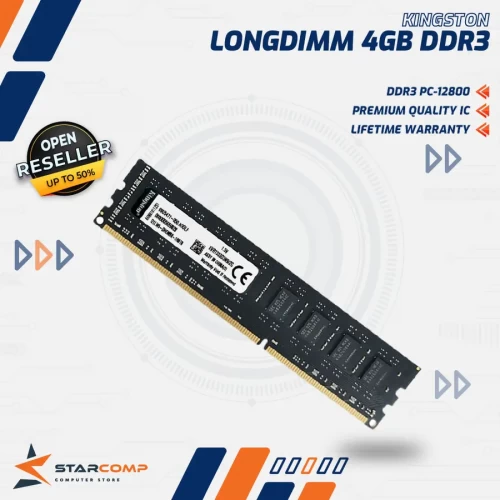 KINGSTON 4GB DDR3 PC 12800 1600MHZ