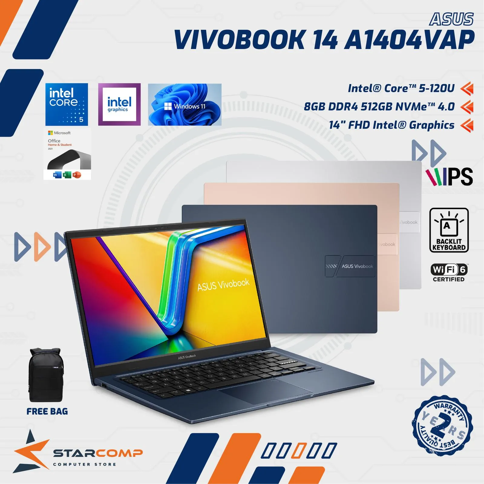 NOTEBOOK ASUS A1404VAP CORE 5-120U 8/512