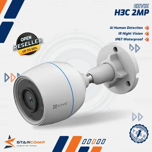 EZVIZ H3C 2MP NIGHT VISION SMART WIFI IP CAMERA CCTV OUTDOOR 1080P
