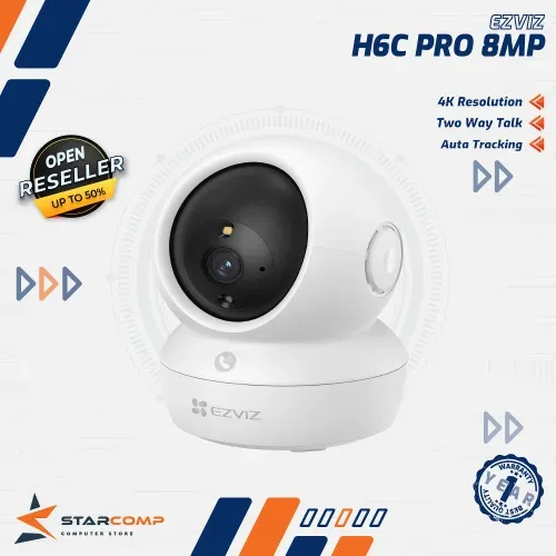 EZVIZ H6C PRO 8MP 4K SMART WIFI PAN TILT IP CAMERA CCTV INDOOR 4K