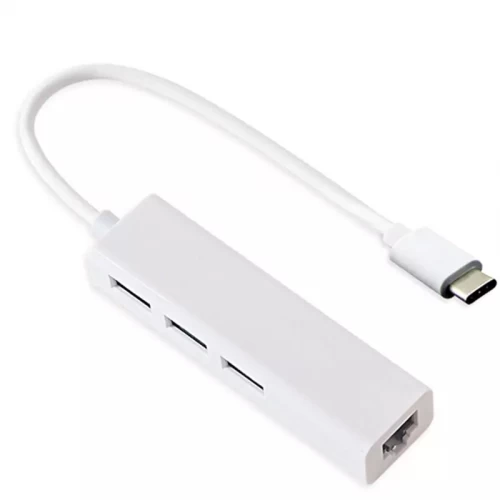 USB TYPE-C TO 3 PORT USB + LAN ETHERNET RJ45
