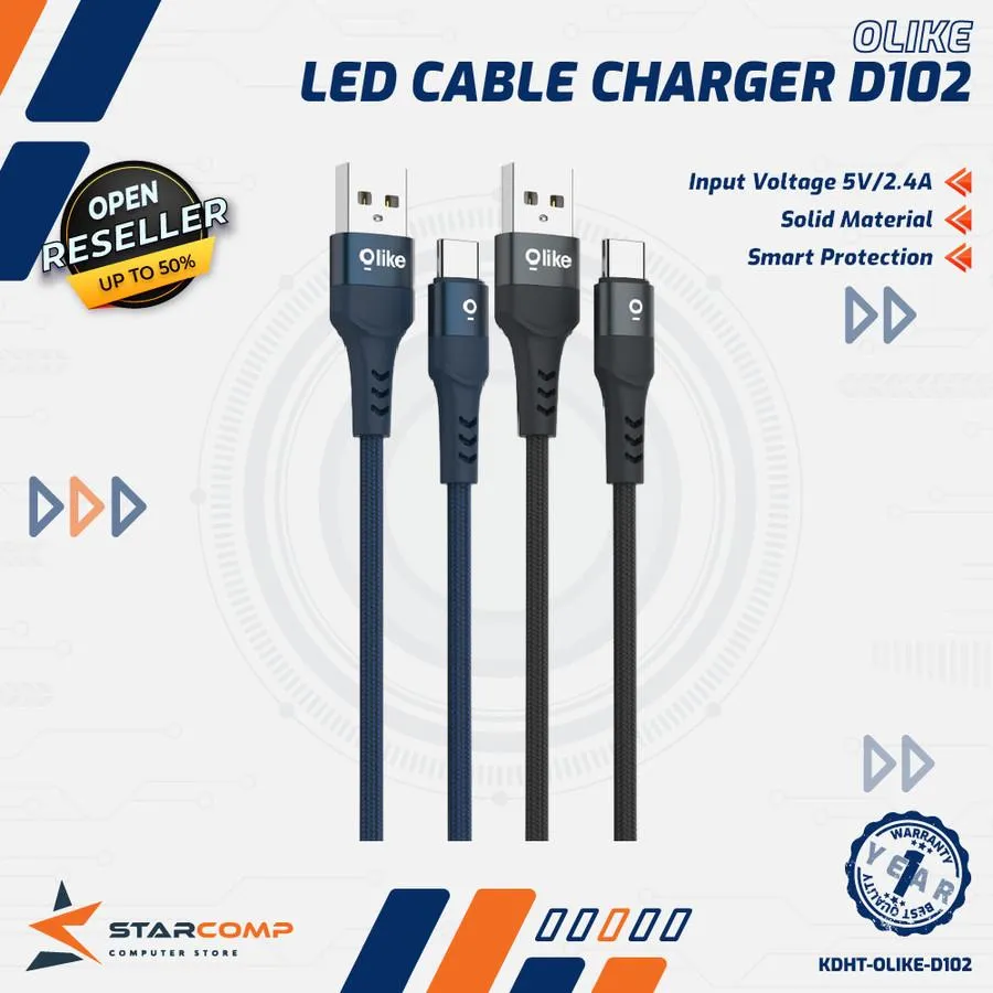 KABEL BRAIDED OLIKE LIGHTNING D102L