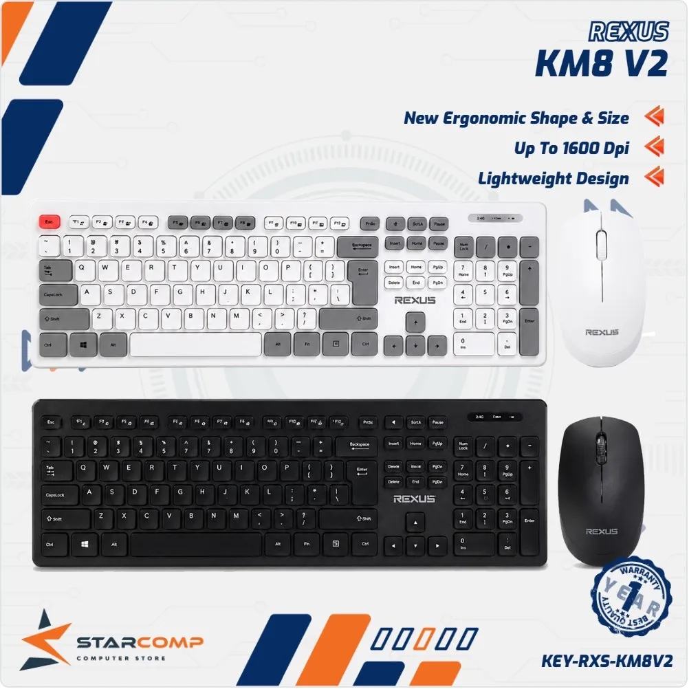 KEY+MOUSE WIRELESS REXUS KM8 V2
