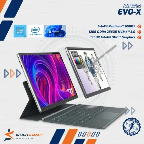 ADVAN EVO-X 13 INTEL PENTIUM 6500Y 12GB 256GB 2K IPS W11