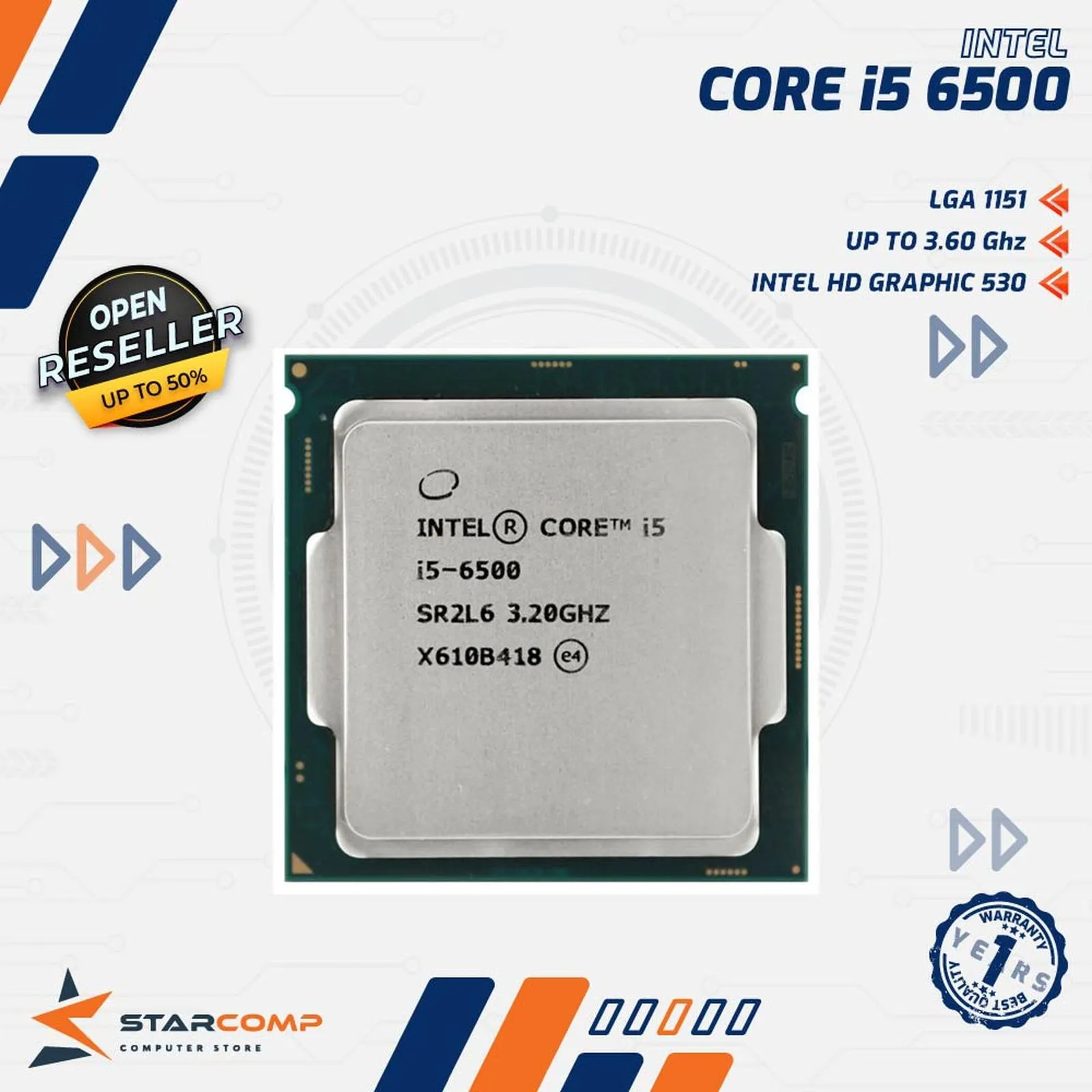 PROCESSOR INTEL CORE I5 6500 TRAY