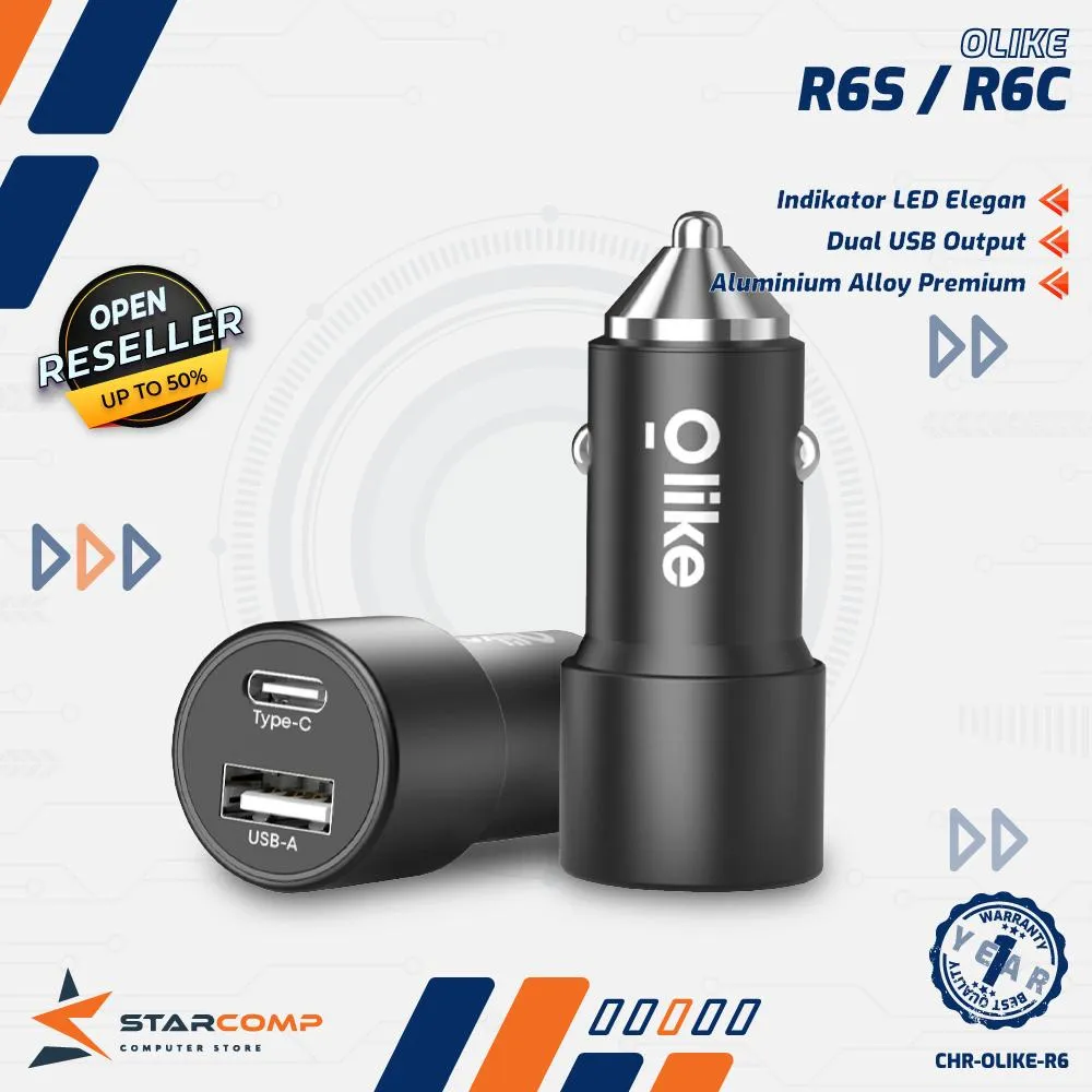 CAR CHARGER OLIKE SET A+C 2.4 R6C