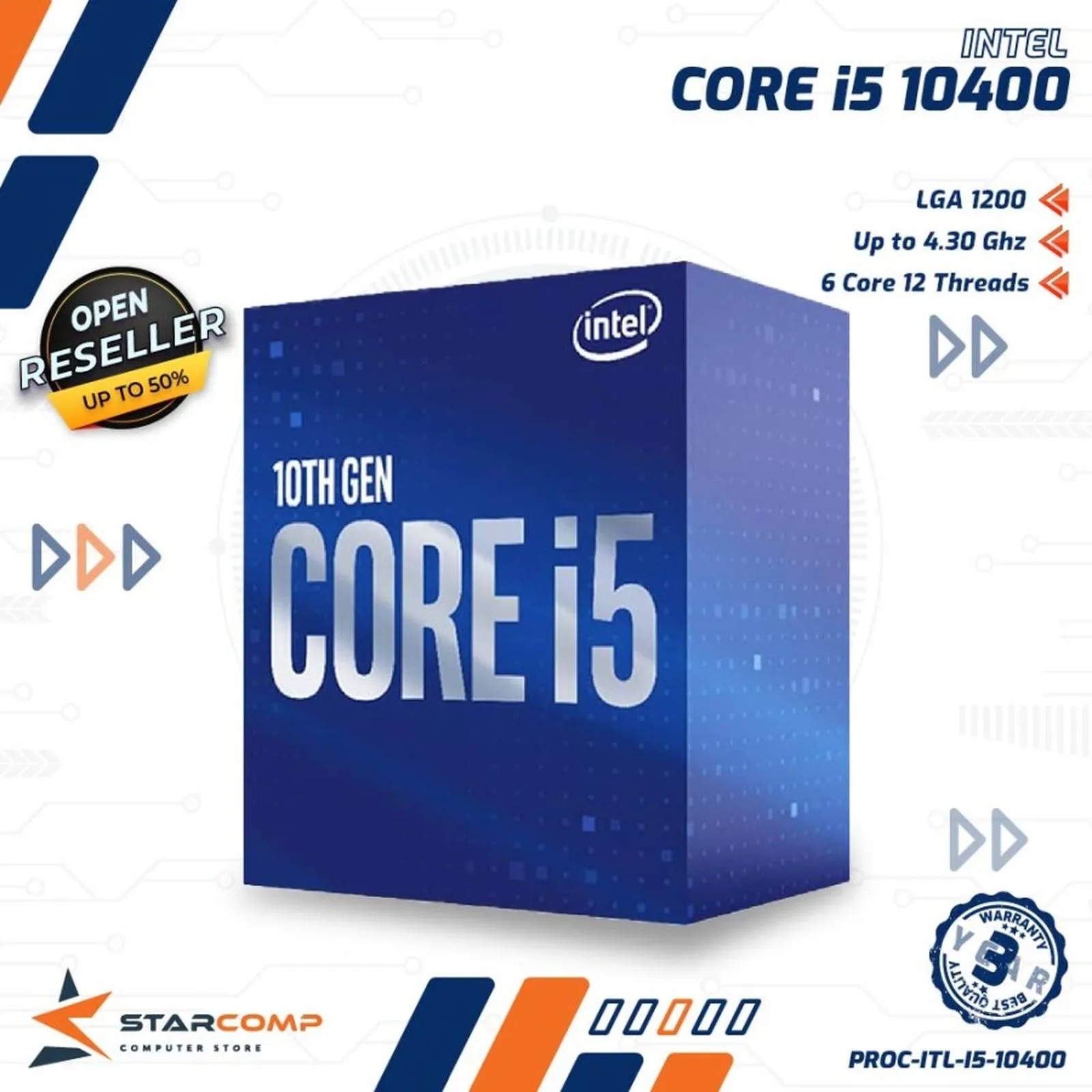PROCESSOR INTEL CORE I5 10400 BOX