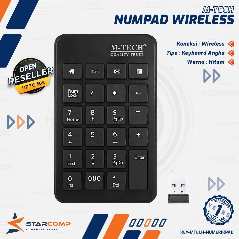 KEY M-TECH NUMERIK PAD WIRELESS