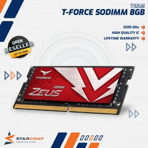 TEAM T-FORCE ZEUS 8GB DDR4 3200MHZ