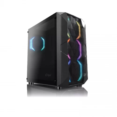 ENLIGHT BLACK SILVER TWILIGHT GAMING CASE